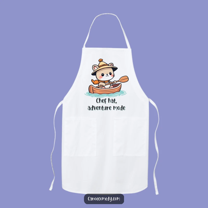 Funny Kawaii Adventurer Animal Canoe Apron, Chef Gift for Bold Cooks