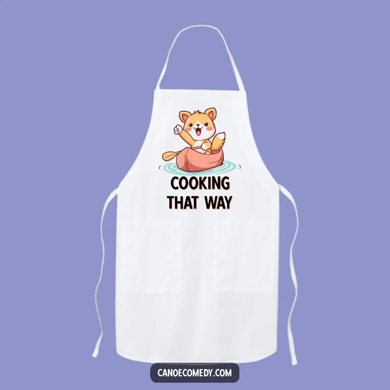 Funny Kawaii Canoe Adventure Apron: Cute Animal's Culinary Quest Wear