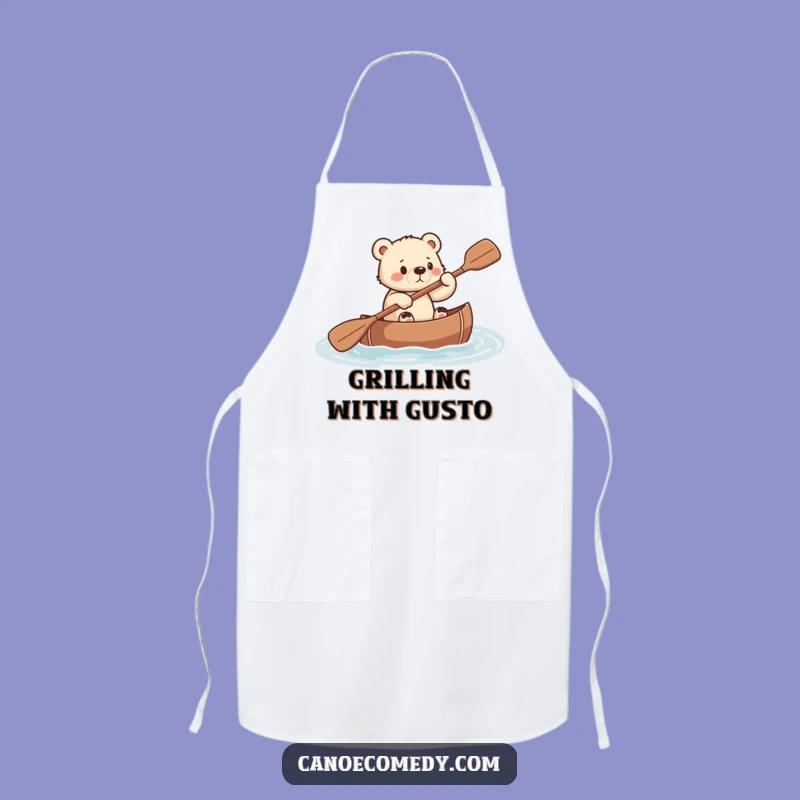 Funny Bear Cub Canoe Apron: Cook with Effort and Humor, a Perfect Funny Gift