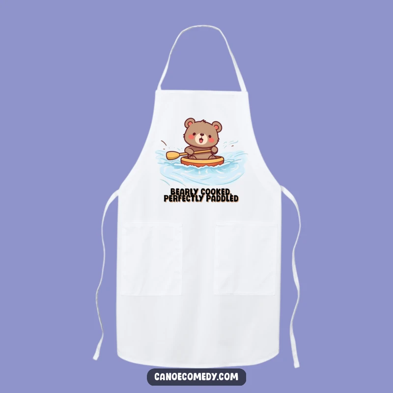 Funny Bear Paddling Apron: Hilarious Kitchen Fun for Cooking Adventures
