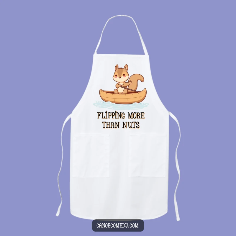 Funny Squirrel Canoe Balance Apron - Kitchen Humor Cooking Gift