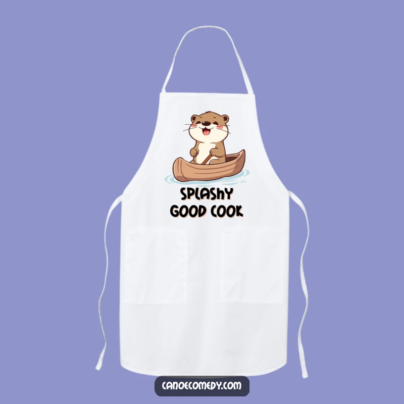 Funny Otter Canoe Adventure Apron: Cook with Excitement and Flair