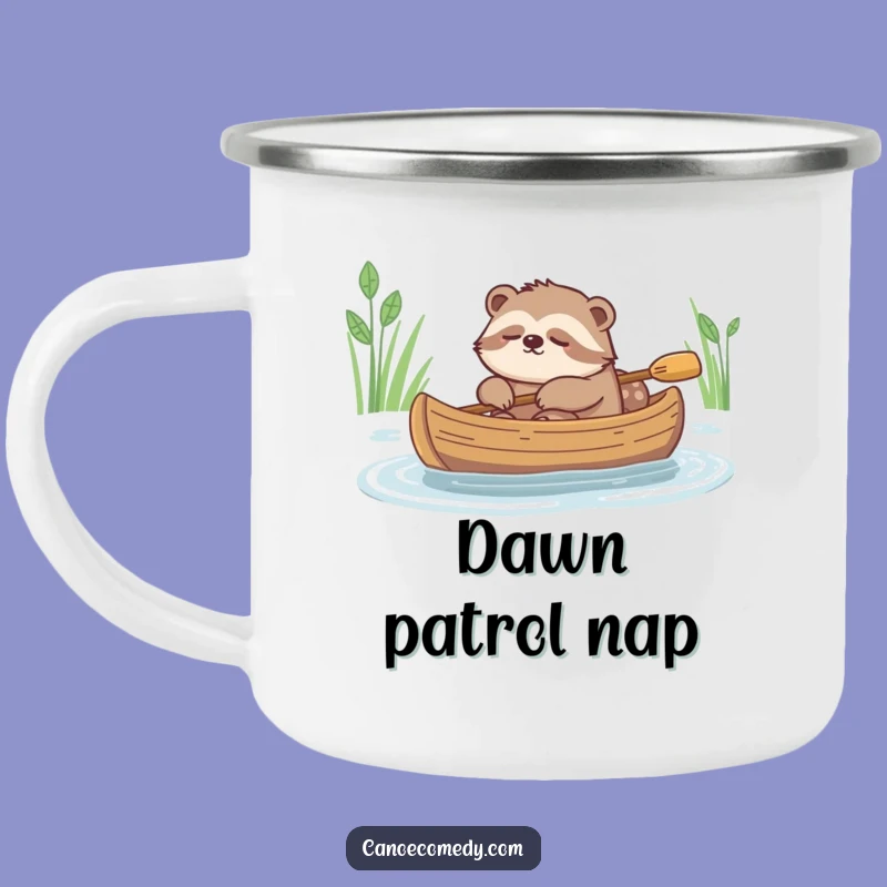 Funny Sleepy Sloth Canoe Camping Mug: Relaxed Adventures and Humor, a Funny Gift