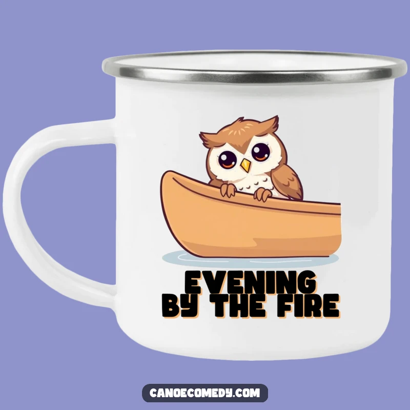 Funny Owl Canoe Camping Mug - Curious Peeking Outdoor Fun Gift