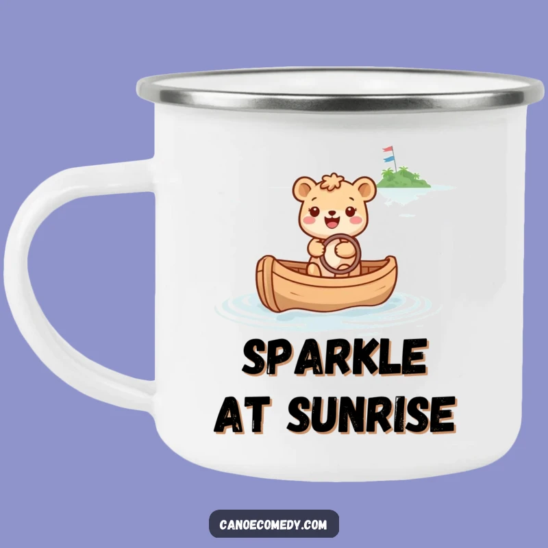 Funny Happy Animal Canoe Camping Mug: Your Sparkly Destination Drinkware