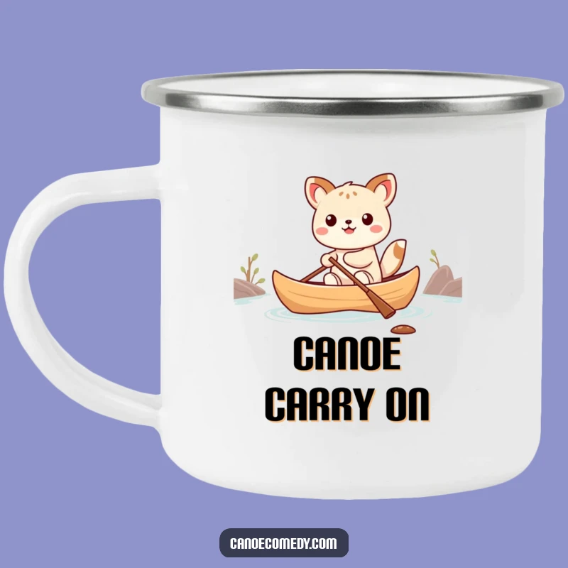 Funny Kawaii Canoe Balance Animal Camping Mug - Adventure Humor Gift!