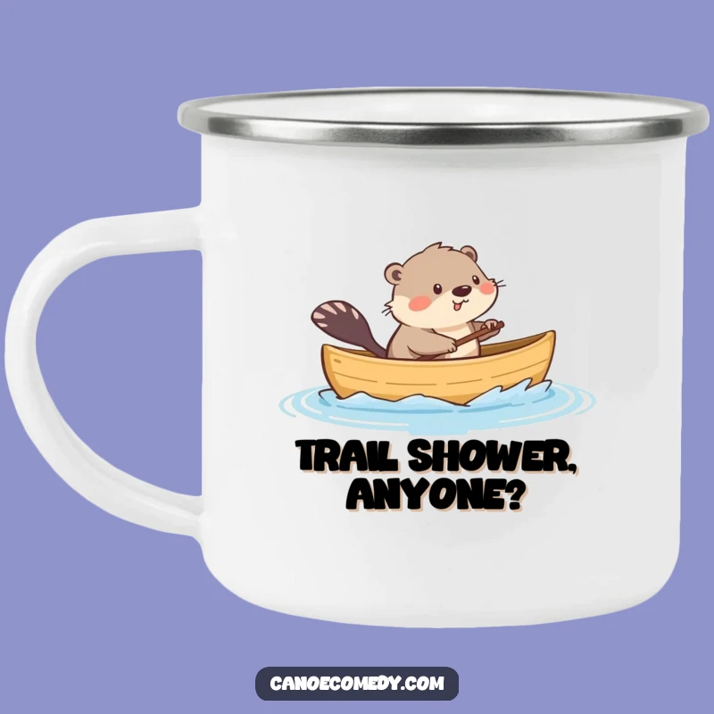 Funny Kawaii Muskrat Canoe Camping Mug, Playful Humorous Drinkware for Outdoor Fun