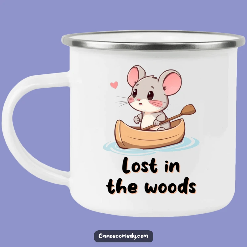 Funny Mouse Canoe Fear Camping Mug - Outdoor Anxiety Adventure Gift