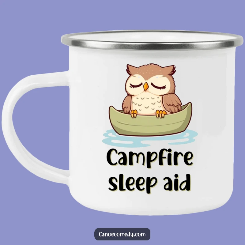 Funny Tired Owl Canoe Camping Mug: Sip Peace on Your Adventures