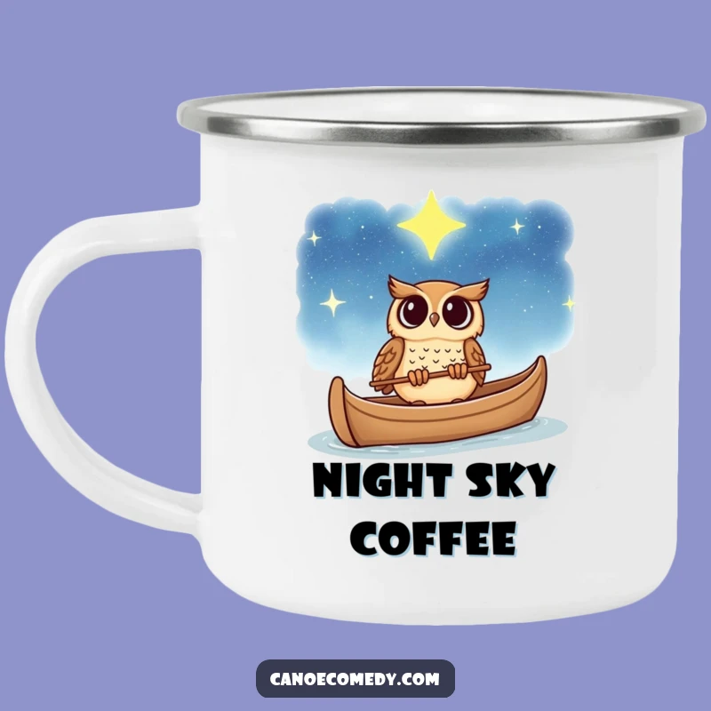Funny Wonder Owl Starry Sky Camping Mug: Sip Wonder on Your Adventures