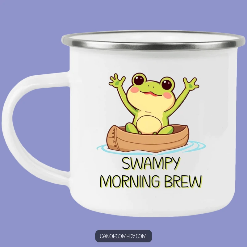 Kawaii Frog Canoe Camping Mug: Durable & Excited Paddler Companion Gift