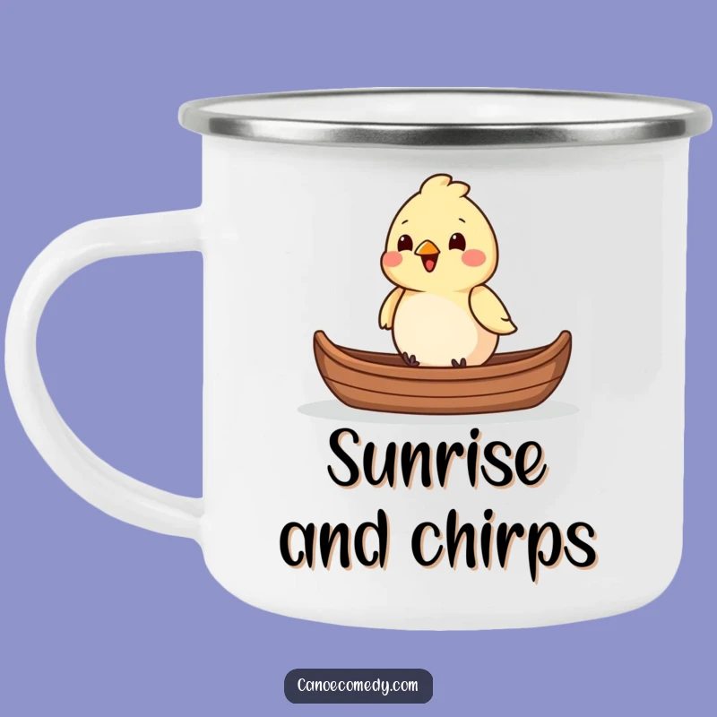 Funny Bird Canoe Navigator Camping Mug - Outdoor Cheerfulness Adventure Gift