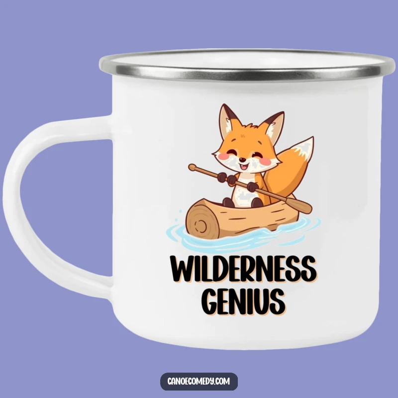 Funny Fox Canoe Master Camping Mug: Smiling Navigator's Hilarious Outdoor Sip Gift