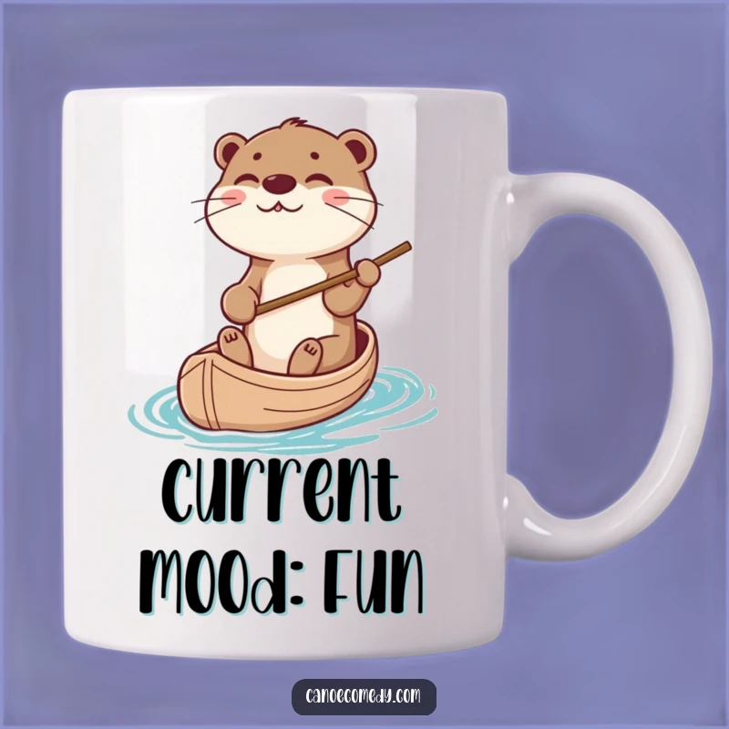 Funny Otter Canoe Steering Mug - Playful Aquatic Adventure Gift