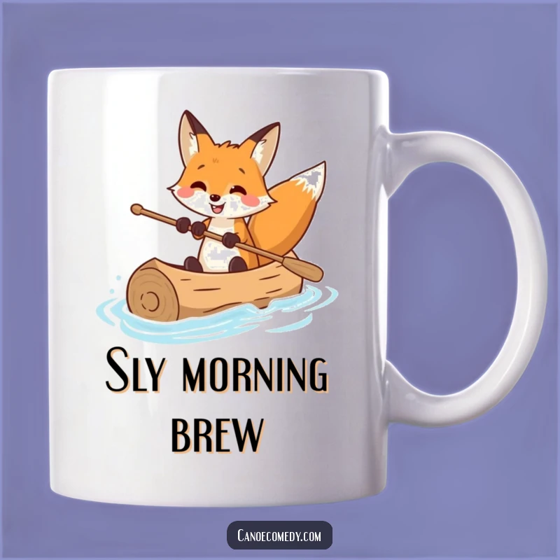 Funny Fox Canoe Master Mug: Wide Smile's Expert Navigation Hilarious Gift