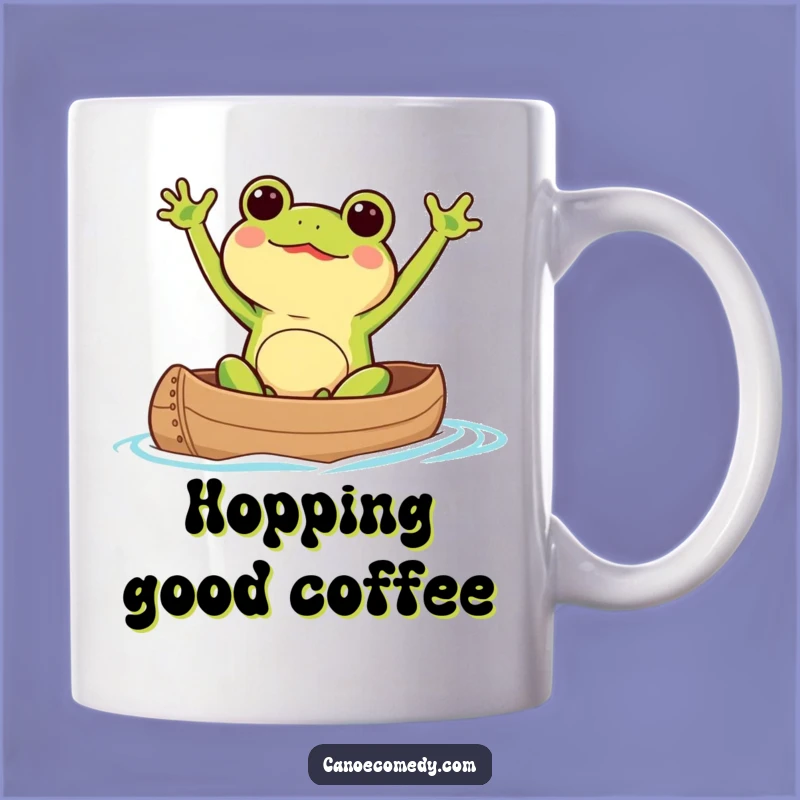 Funny Kawaii Frog Canoe Mug: Excited Paddler, The Ultimate Funny Gift