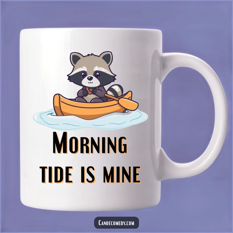 Funny Kawaii Raccoon Canoe Mug - Gentle Waves Adventure & Cute Gift
