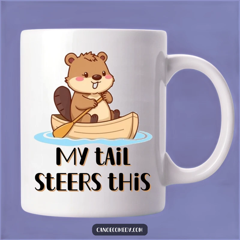 Funny Beaver Canoe Tail Rudder Mug - A Hilarious Gift for Adventure Lovers