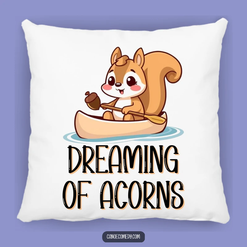 Funny Squirrel Canoe Pillow - Cozy Acorn Comfort & Excited Gift