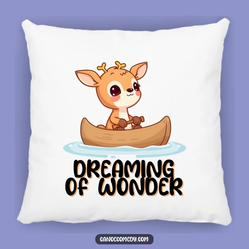 Funny Deer Wonder Canoe Pillow: Cuddle up with Curiosity and Comfort