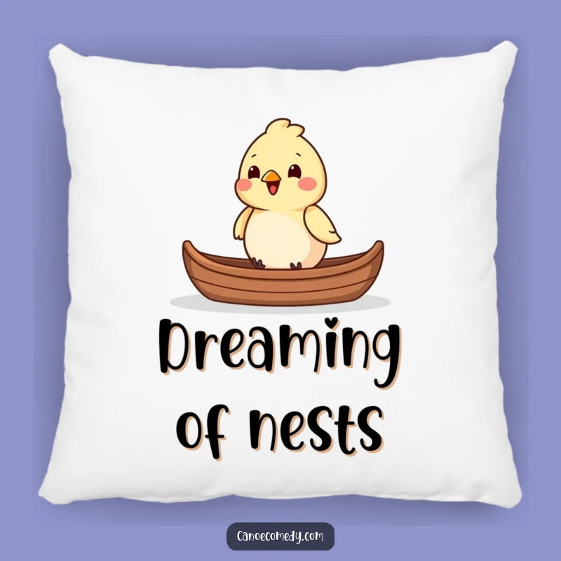 Funny Bird Canoe Navigator Pillow - Cozy & Cheerful Home Decor Gift