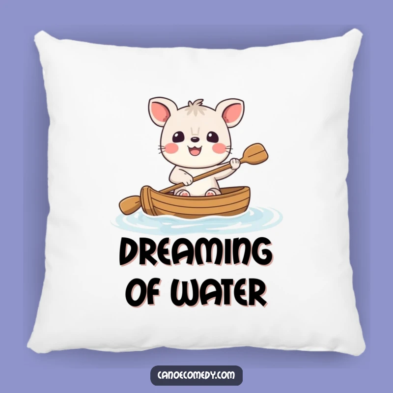 Funny Cheerful Animal Canoe Cushion - Cuddle Up with Happy Paddler's Big Smile Pillow