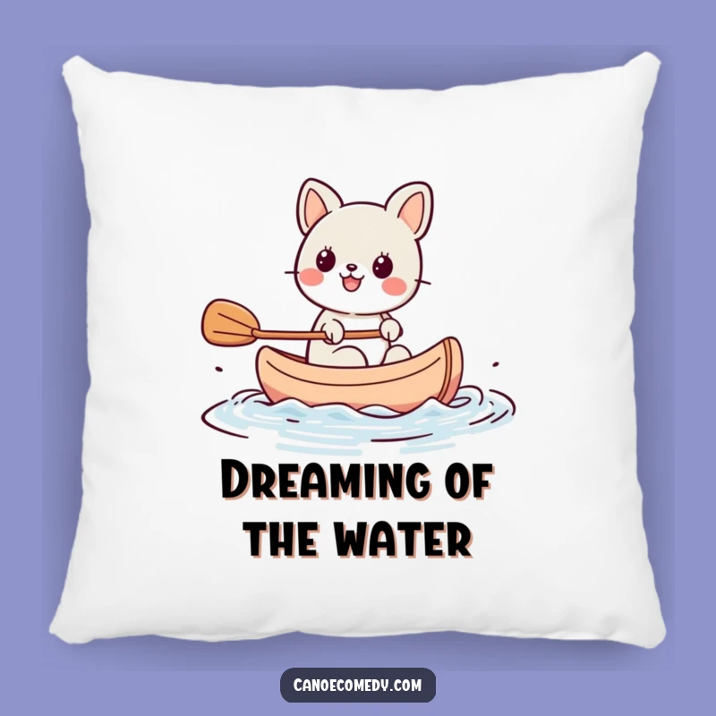 Funny Kawaii Animal Paddling Canoe Pillow, Cozy Gift for Happy Dreamers