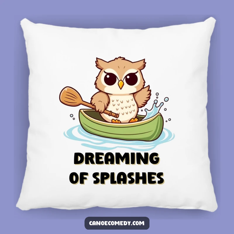 Funny Playful Owl Canoe Splash Pillow: Add Comfort and Laughter to Your Space