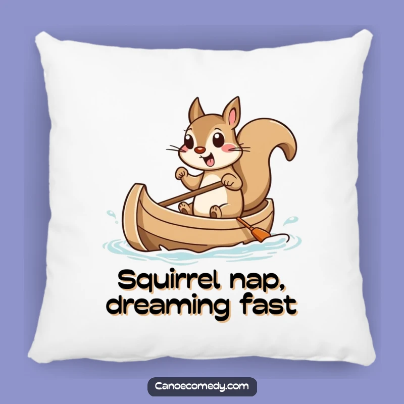 Funny Squirrel Canoe Pillow: Comfy & Hilarious Tiny Boat Accent Decor