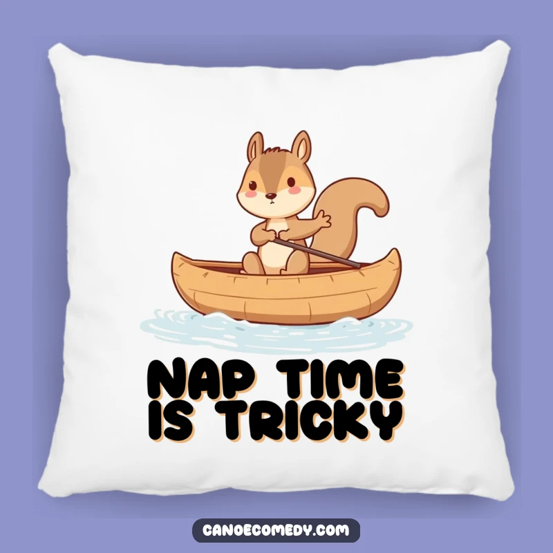 Funny Squirrel Canoe Balance Pillow - Comfy & Hilarious Home Decor Gift