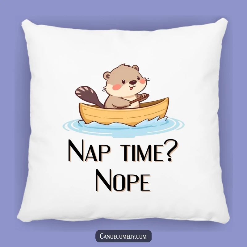 Funny Kawaii Muskrat Canoe Pillow, Soft Humorous Accent for Playful Spaces