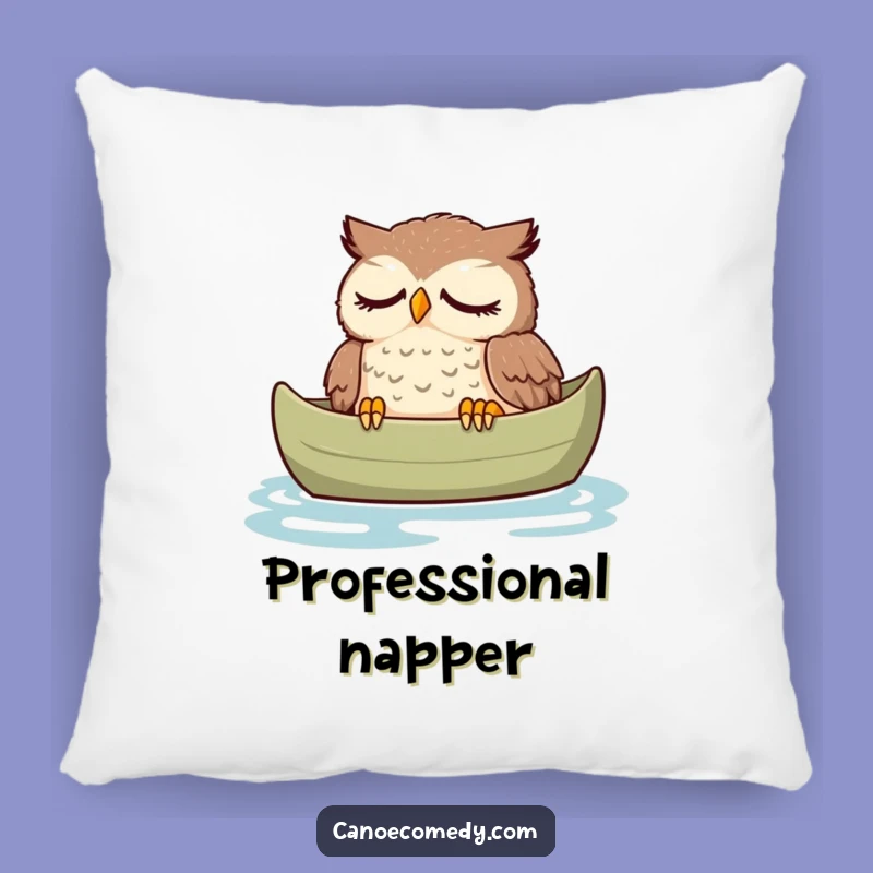 Funny Tired Owl Canoe Pillow: Cozy Comfort for Sleepy Souls