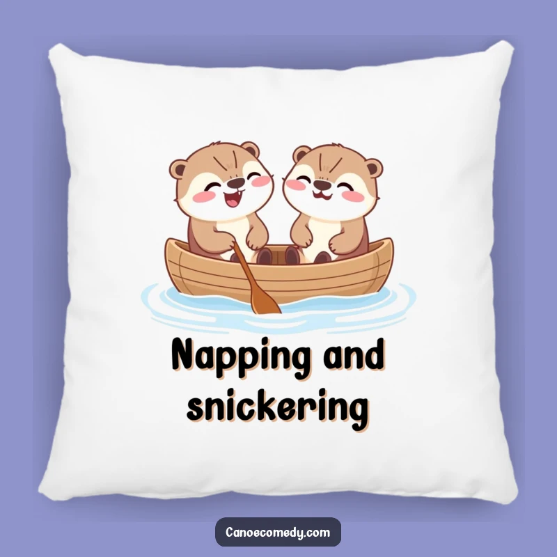 Soft Funny Kawaii Otters Canoe Pillow: Cozy & Hilarious Comfort Gift