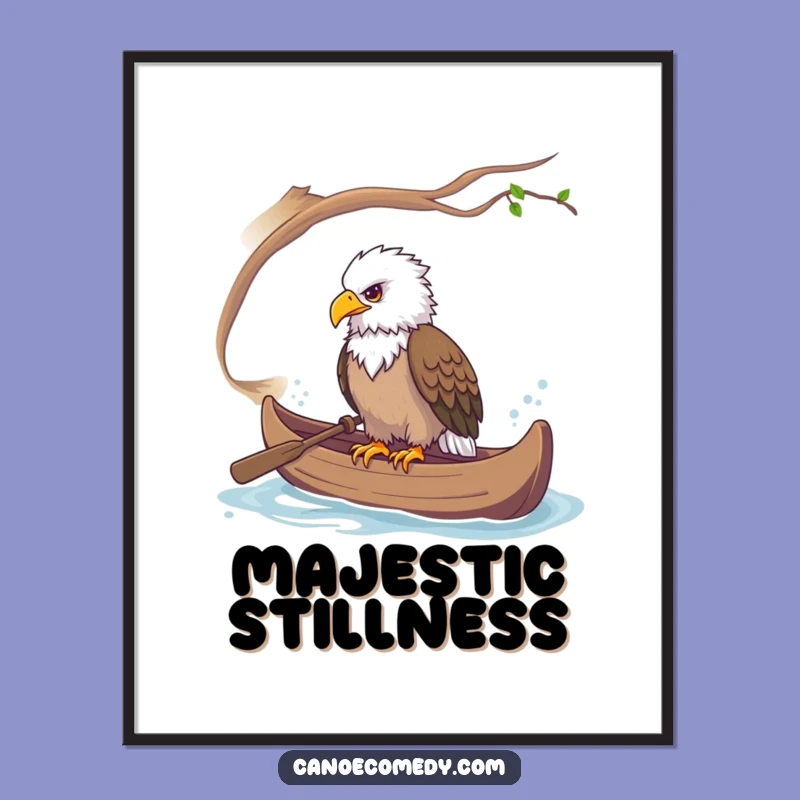 Funny Eagle Canoe Digital Art: Majestic Decor for a Thoughtful Funny Gift