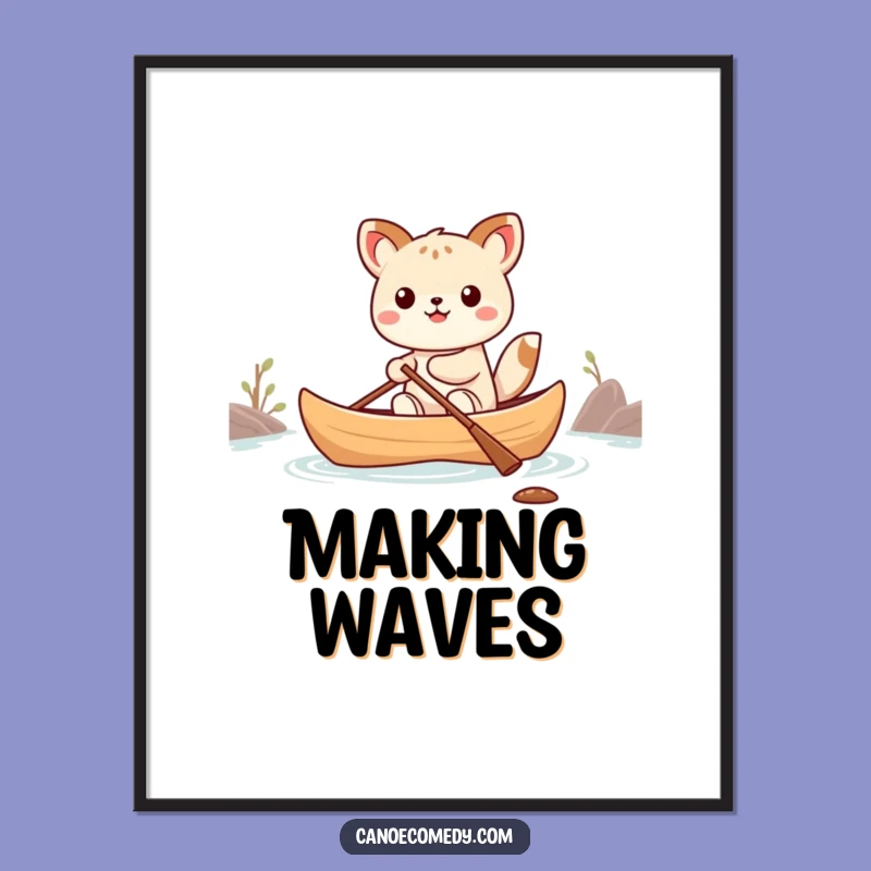 Funny Kawaii Canoe Balance Animal Print - Instant Hilarious Decor Gift!