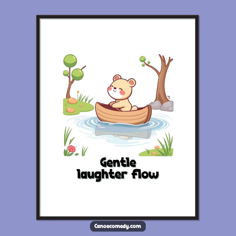 Funny Giggling Animal Stream Digital Art: Instant Relaxation Print