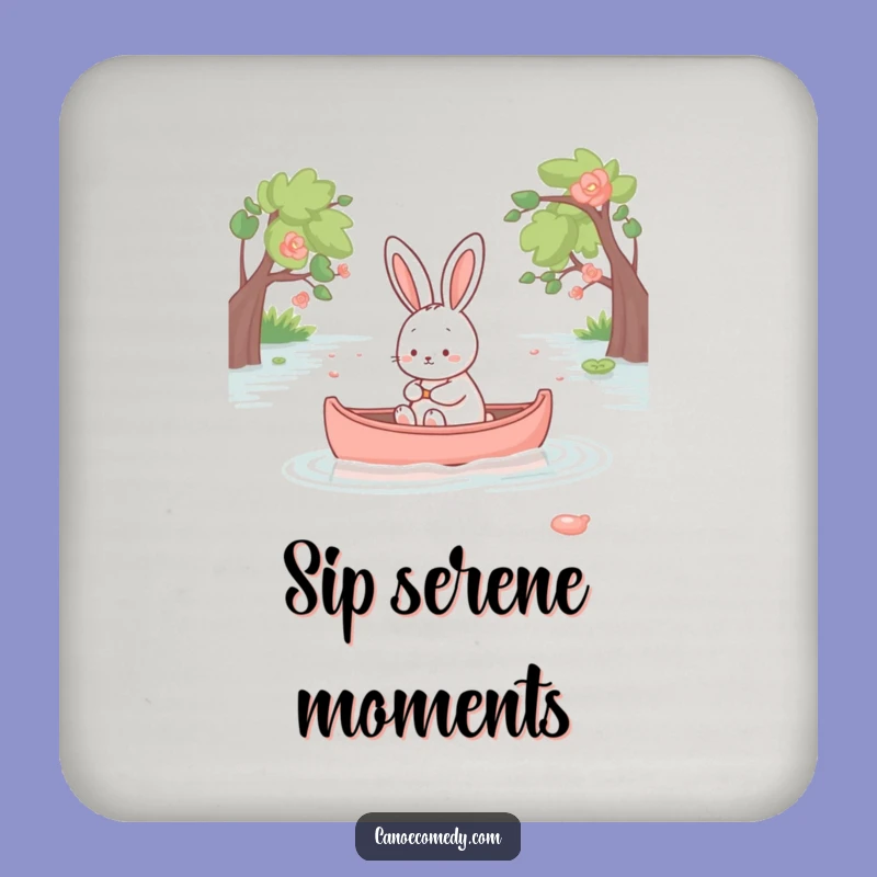 Funny Kawaii Rabbit Coaster - Peaceful Canoe Ride Protection & Cute Gift