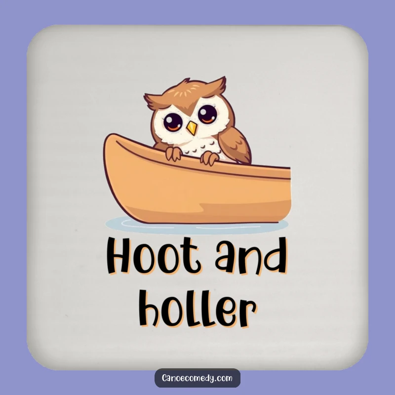 Funny Owl Canoe Coaster - Curious Peeking Protection with Humor Gift