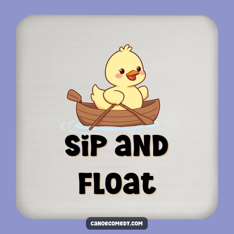 Kawaii Duck Canoe Coaster: Protect Surfaces with Adorable Paddling Style