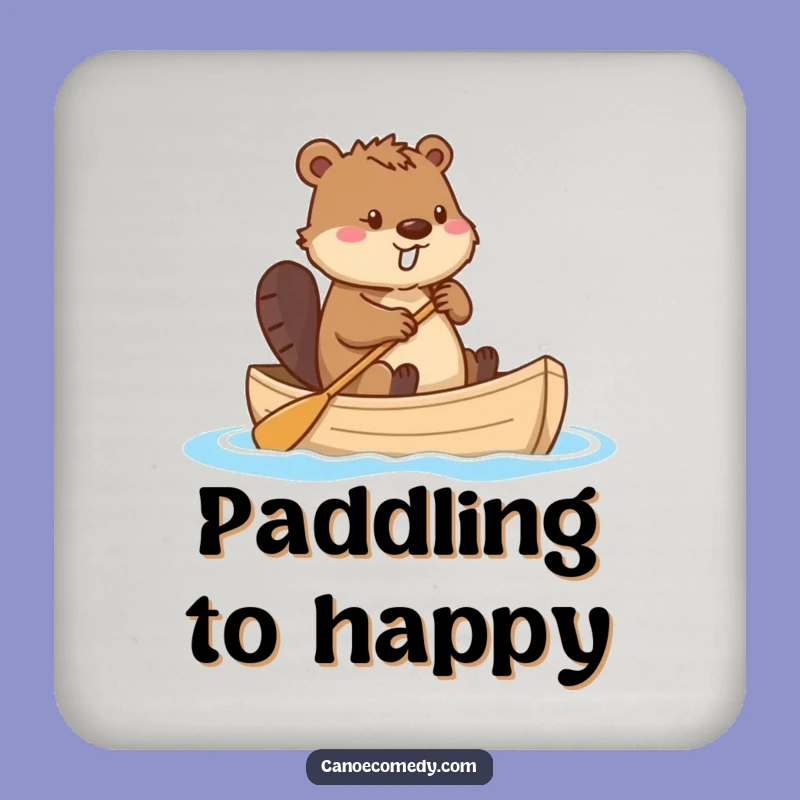 Funny Beaver Canoe Tail Rudder Coaster - Protect Surfaces with Hilarious Style