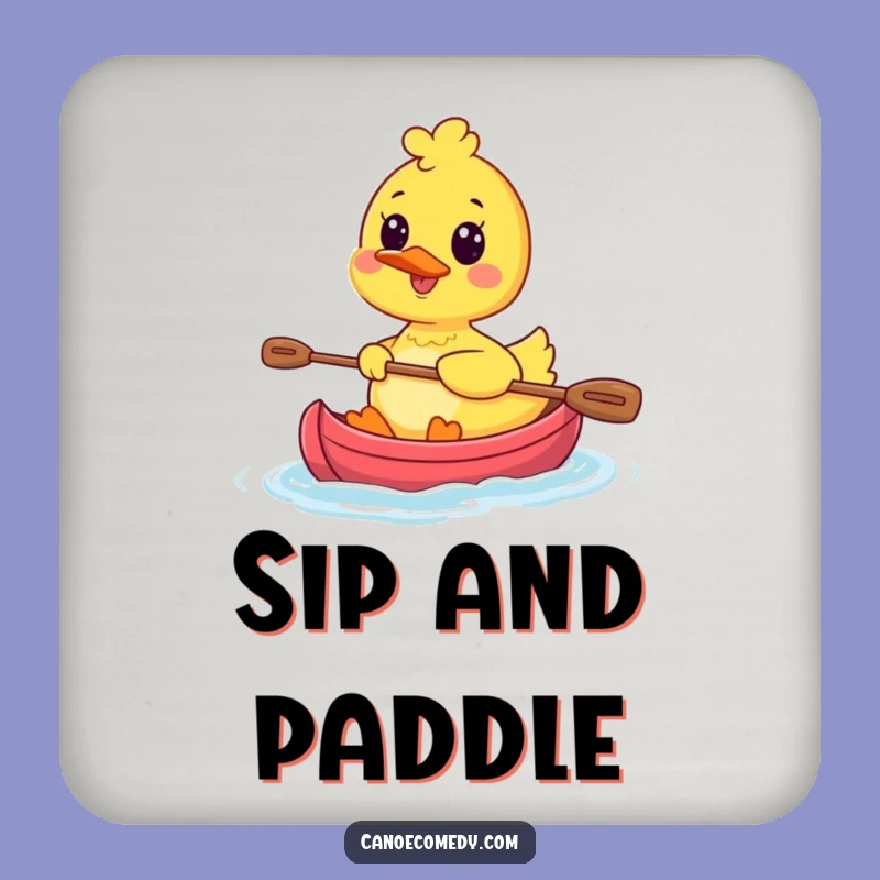 Funny Kawaii Duck Canoe Coasters - Protect Surfaces with Charm