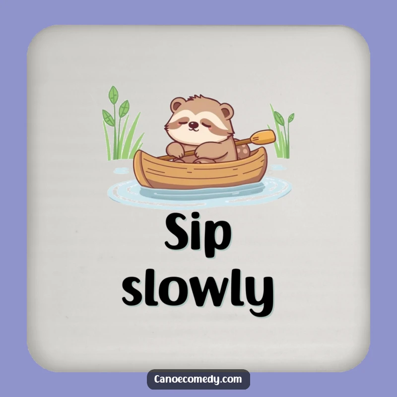 Funny Sleepy Sloth Canoe Coasters: Protect Surfaces with Ultimate Relaxation, a Funny Gift