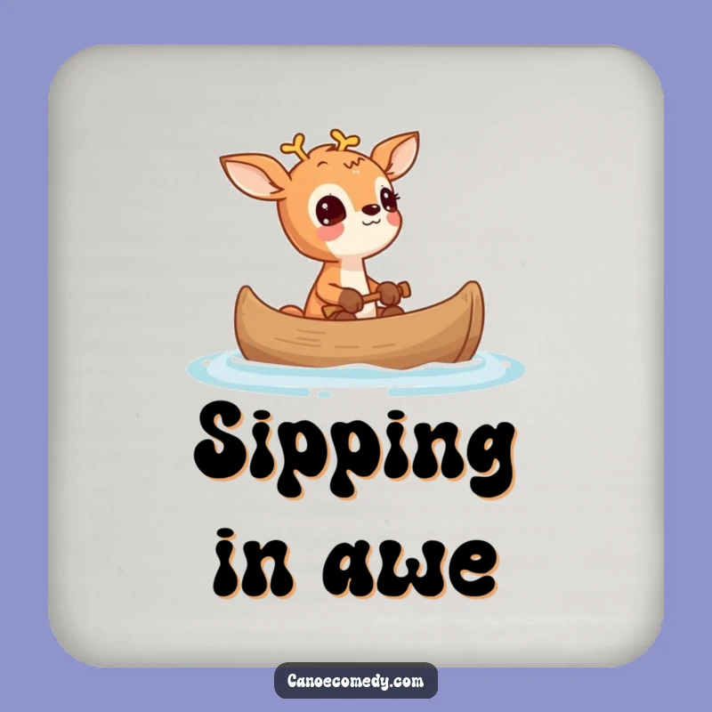 Funny Deer Wonder Canoe Coaster: Add Whimsy to Your Tabletop