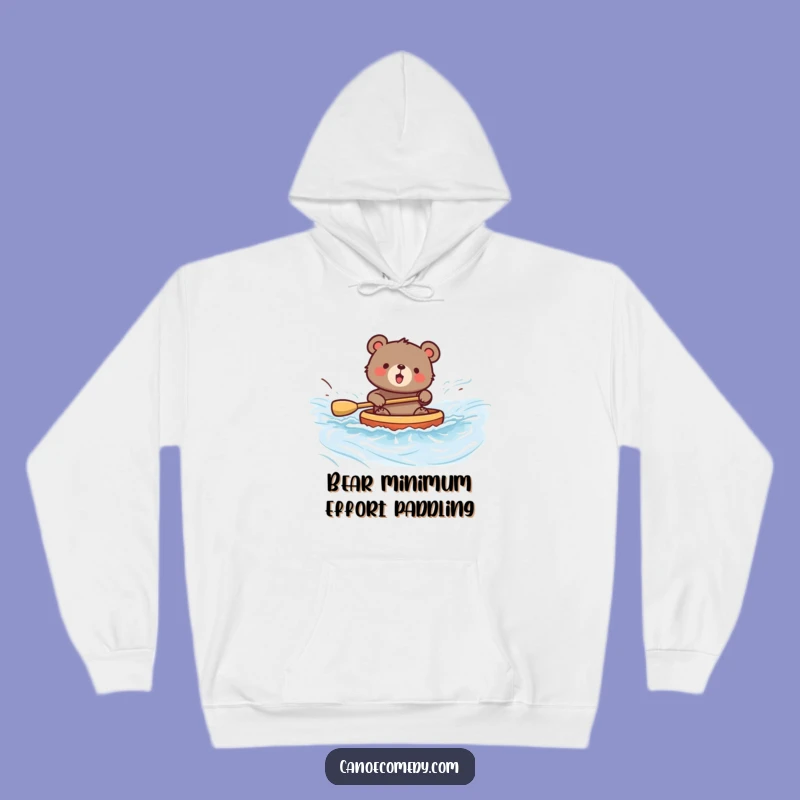 Funny Bear Paddling Hoodie: Cozy & Hilarious Outdoor Adventure Sweatshirt Gift