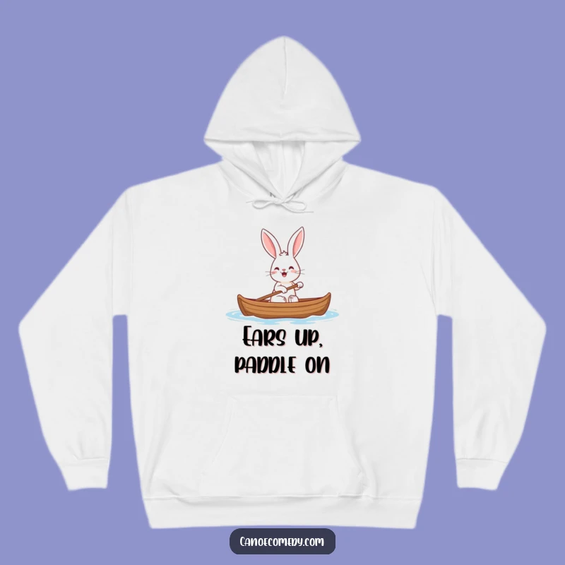 Funny Rabbit Canoe Hoodie: Cozy & Hilarious Big Ears Sweatshirt Gift