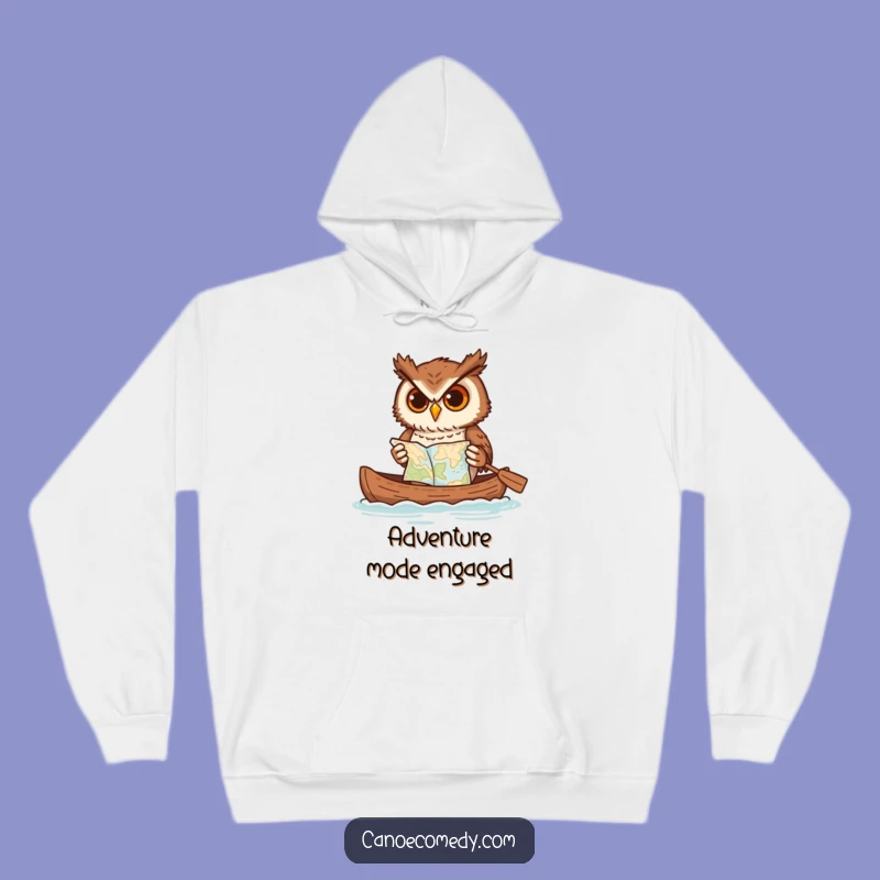 Funny Determined Owl Cozy Hoodie: Warm Up with This Hilarious Canoe Gift