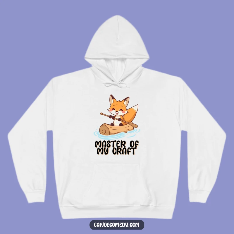 Funny Fox Canoe Master Hoodie: Cozy & Expert Navigator's Hilarious Sweatshirt Gift