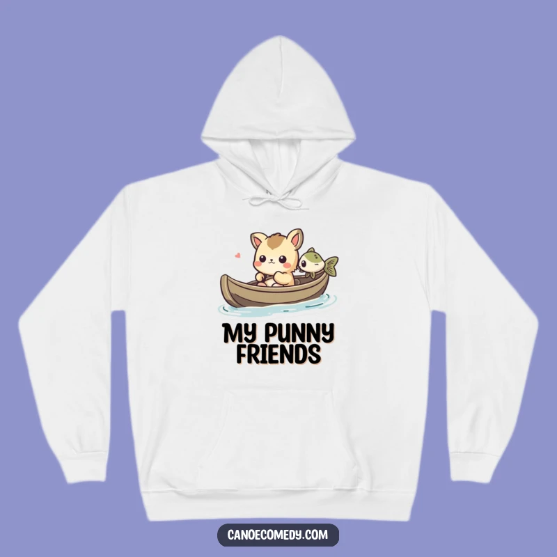 Funny Kawaii Canoe Fish Hoodie: Cozy Kawaii Animal's Funny Aquatic Chat