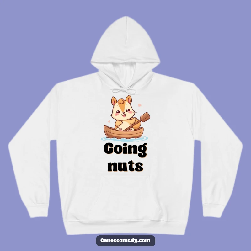Funny Kawaii Squirrel Canoe Hoodie - Cozy Giggling Nutty Friend Gift