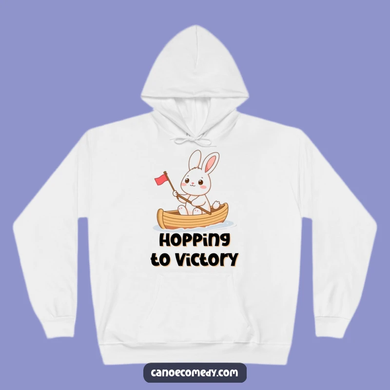 Funny Rabbit Canoe Flag Hoodie - Cozy and Hilarious Apparel for Cheerful Souls